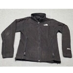 The North Face Windwall Fleece Jacket Black Full Zip Mock Neck Womens Small